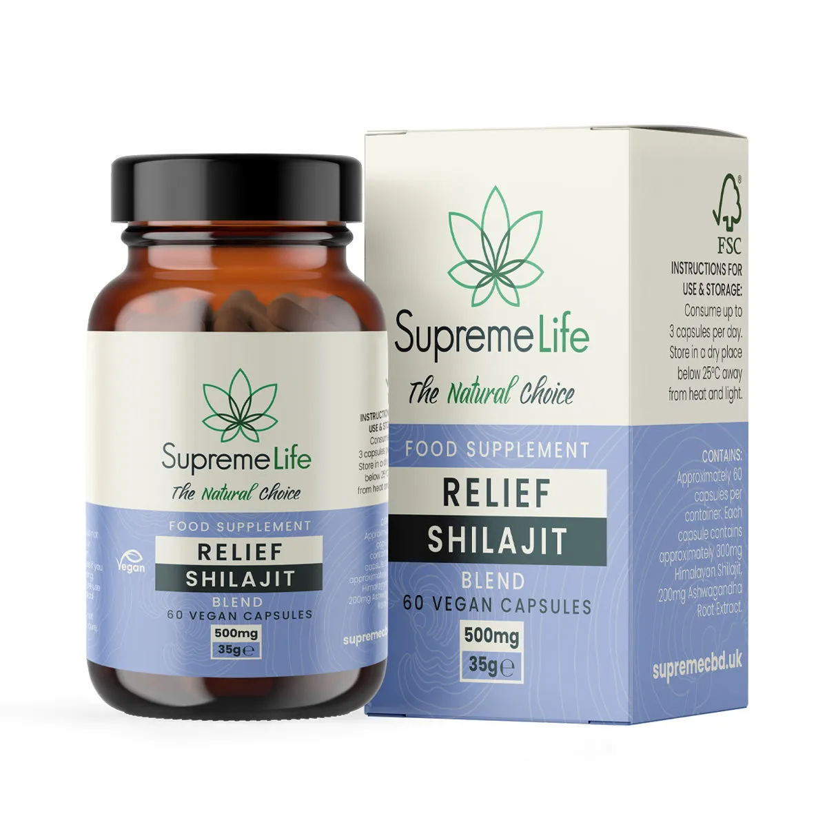 Shilajit Vegan Capsules  - Relief (500mg)