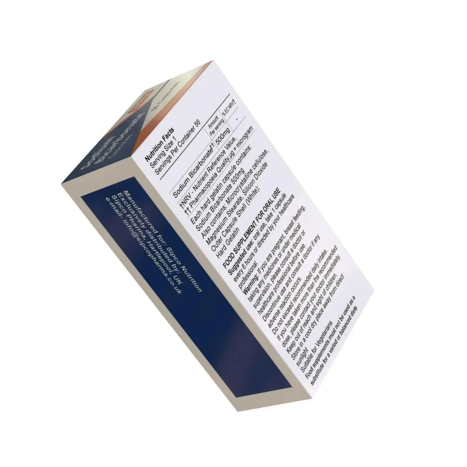 Sodium Bicarbonate Capsules- 500mg 100 Capsules