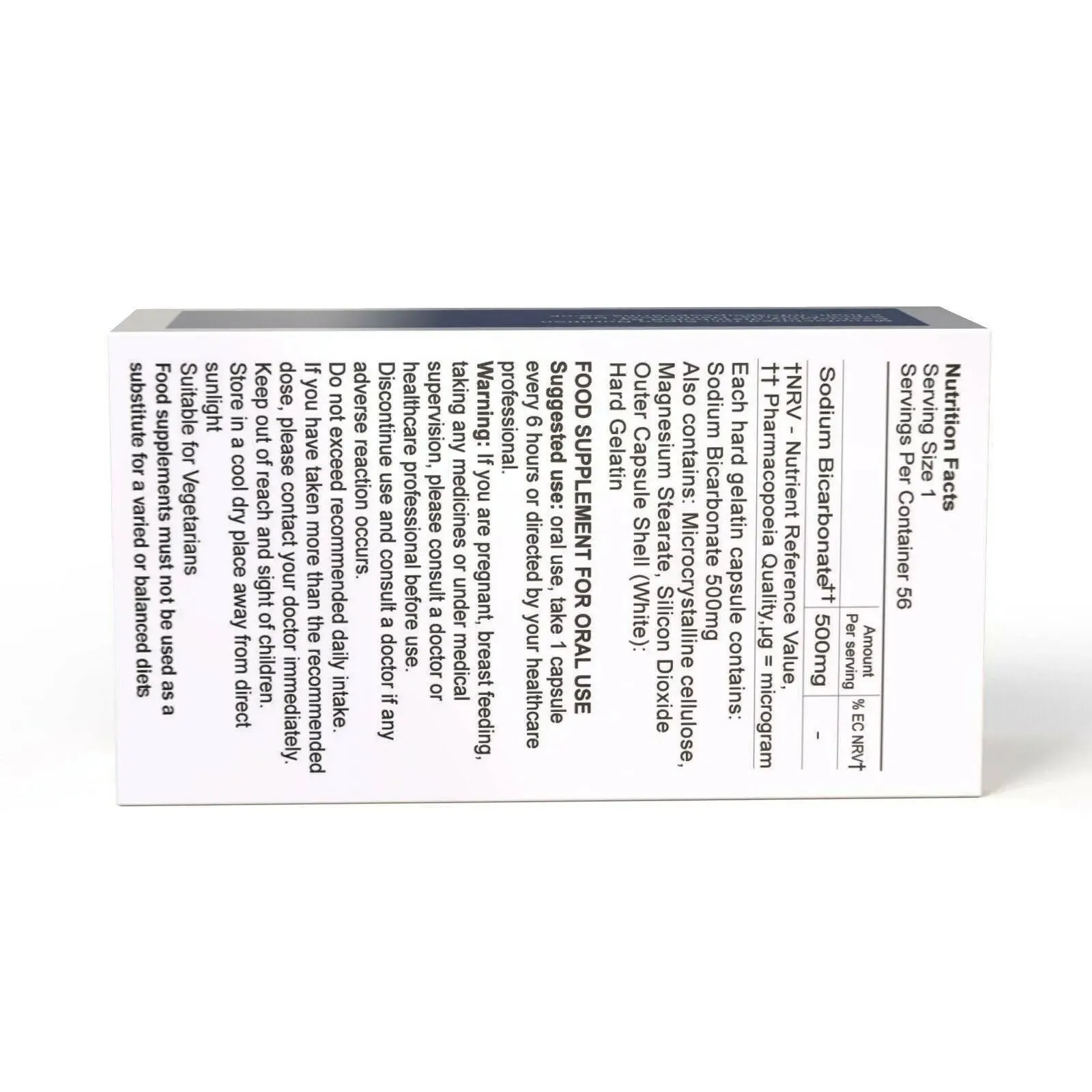 Sodium Bicarbonate Capsules- 500mg 100 Capsules