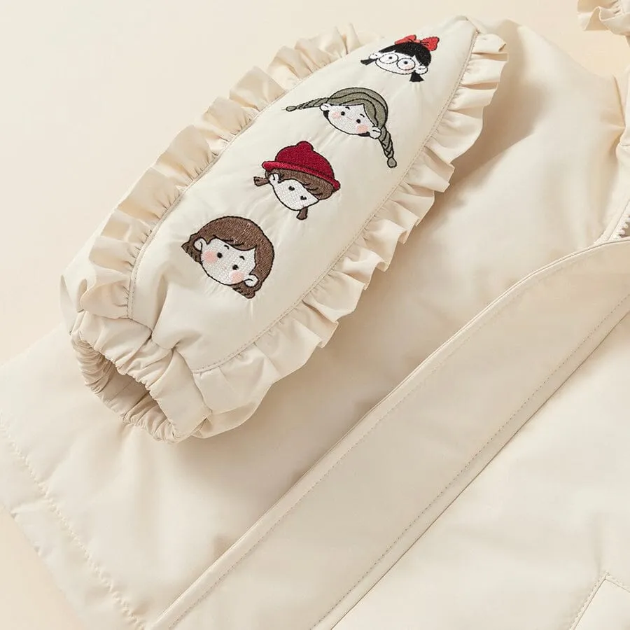 Sweet Girl Cartoon Plush Padded Jacket