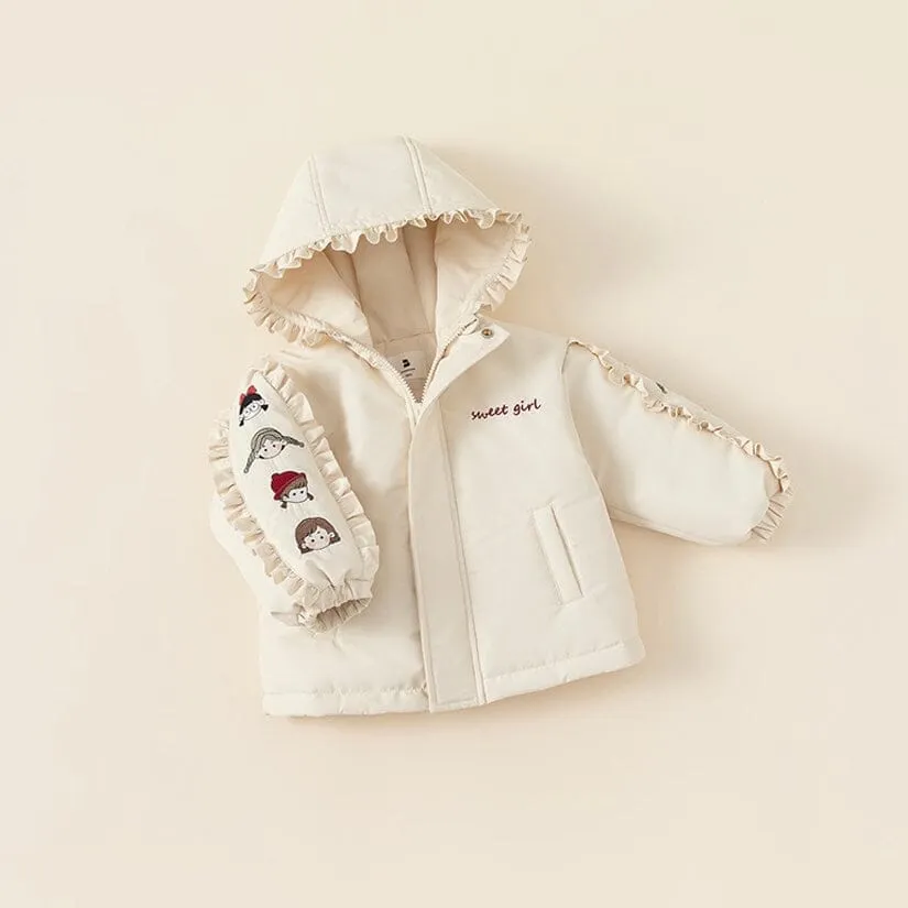 Sweet Girl Cartoon Plush Padded Jacket