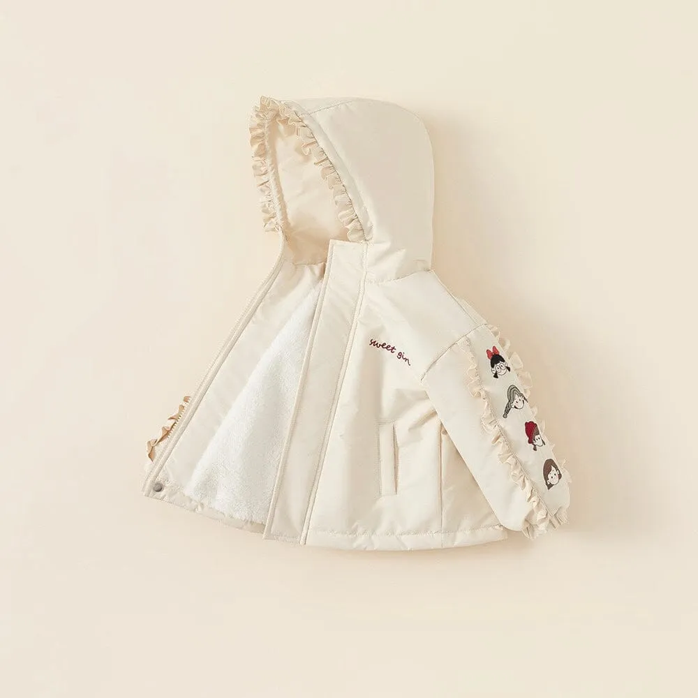 Sweet Girl Cartoon Plush Padded Jacket