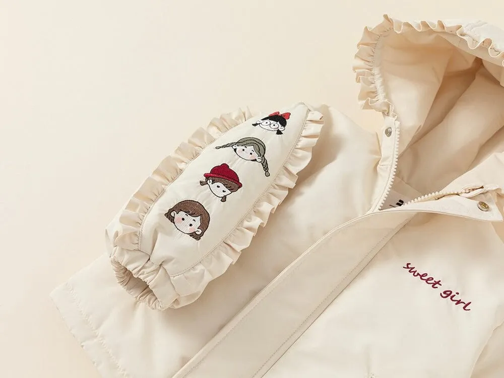 Sweet Girl Cartoon Plush Padded Jacket