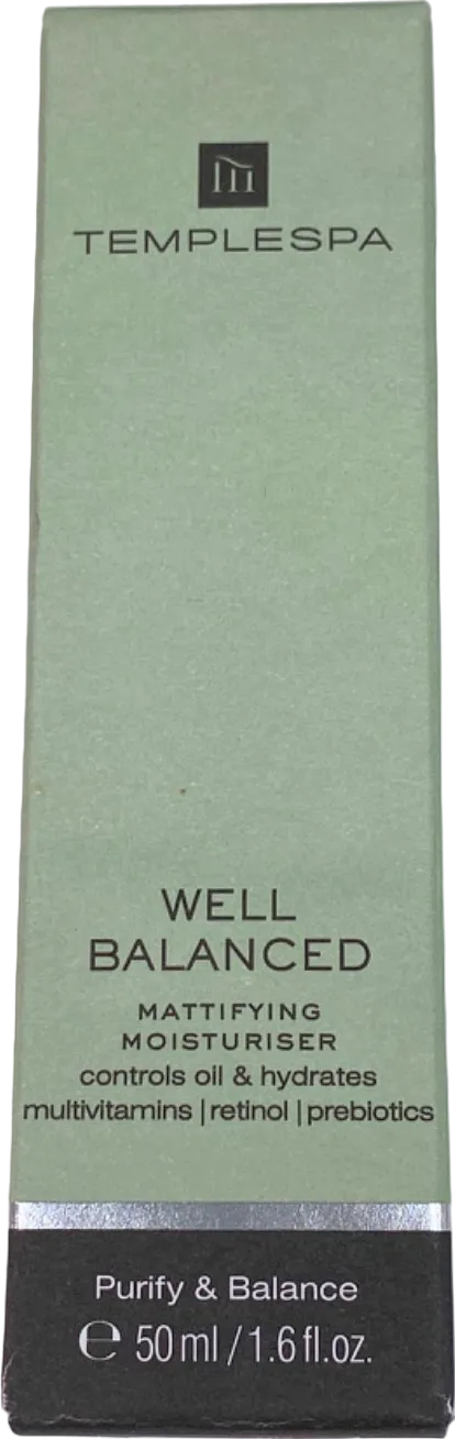 Templespa Well Balanced Mattifying Moisturiser 50ml