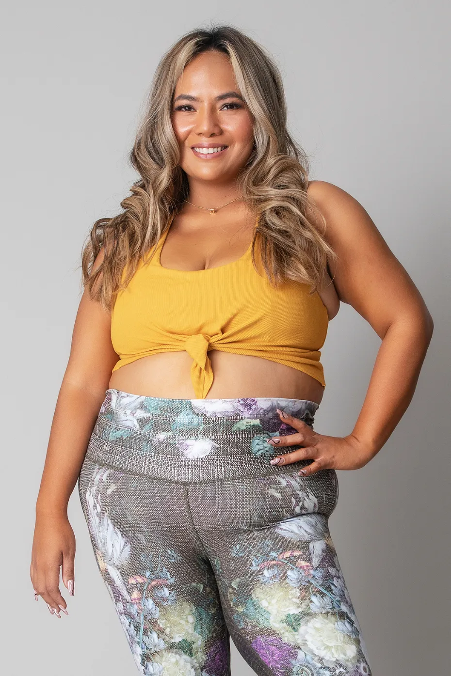 Tie Tank Sports Bra | Turmeric
