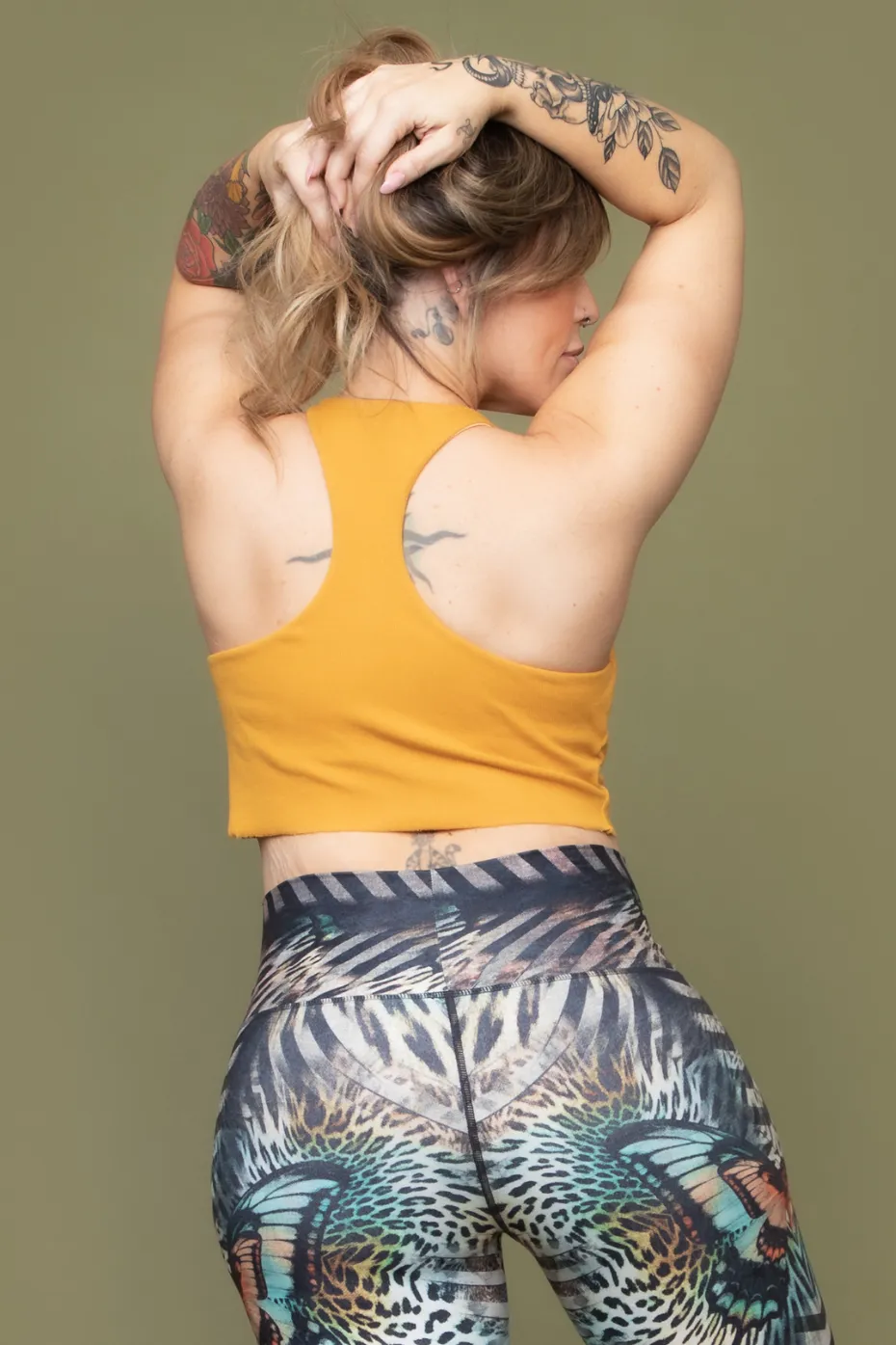Tie Tank Sports Bra | Turmeric