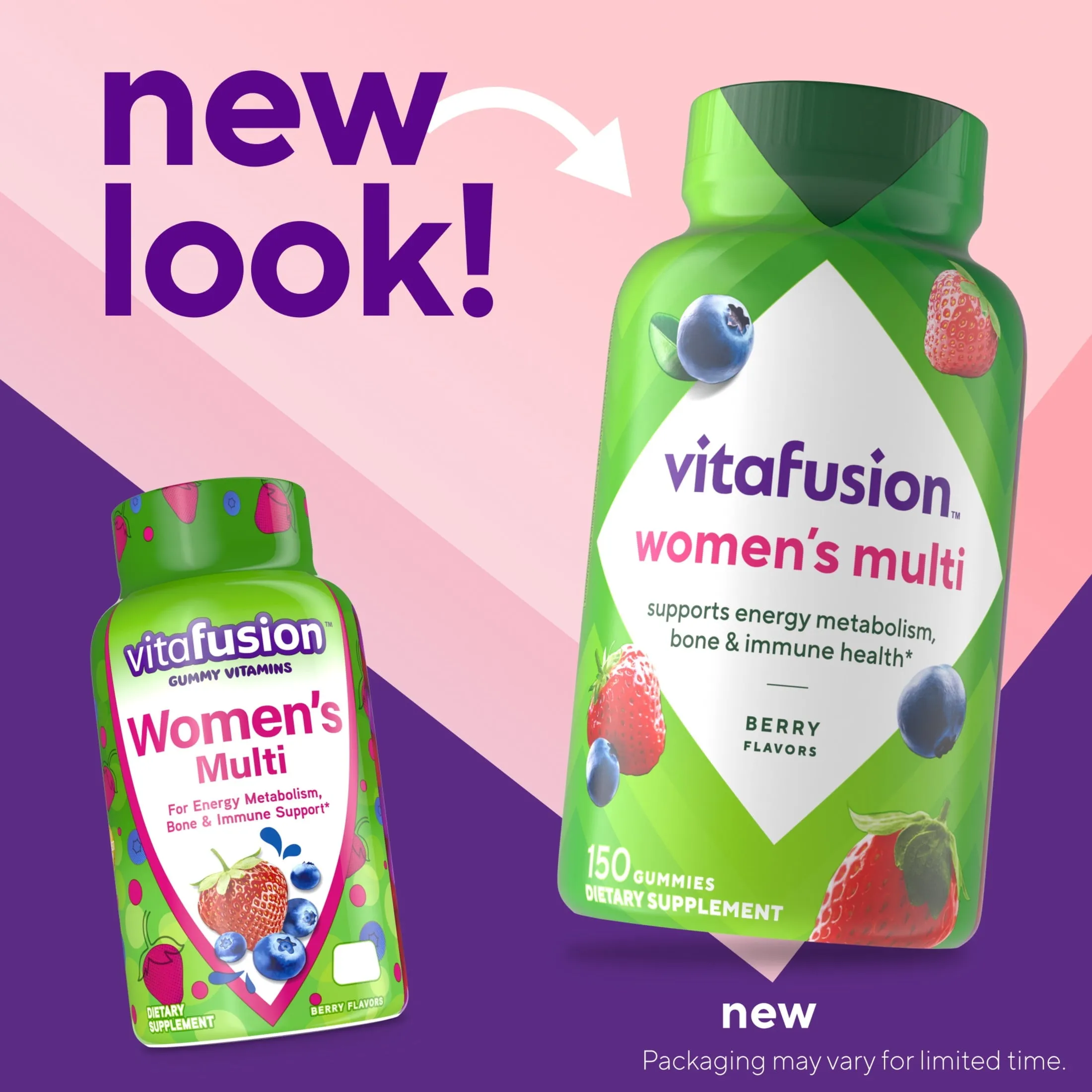 vitafusion Womens Multivitamin Gummies, Daily Vitamins for Women, Berry Flavored, 150 Count