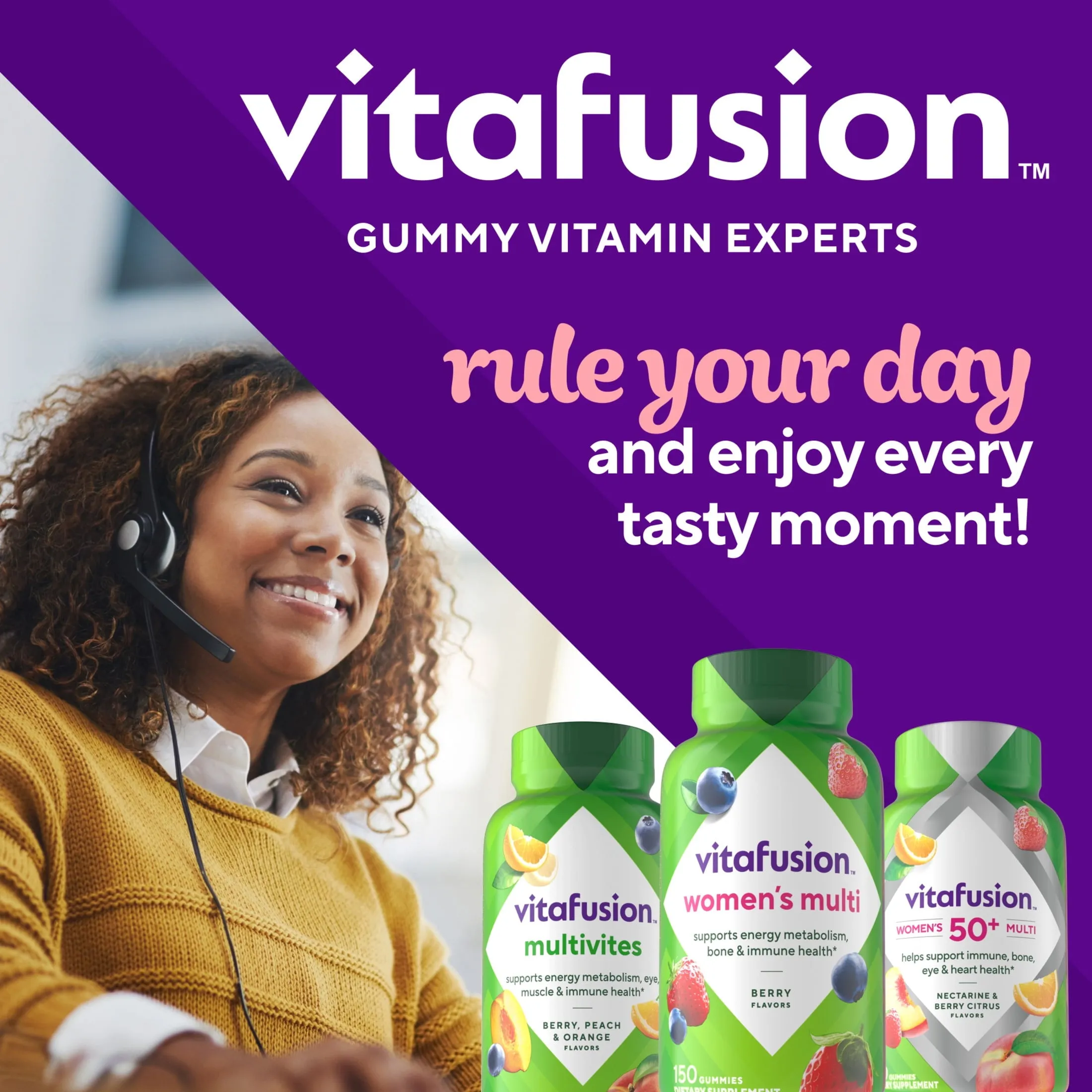 vitafusion Womens Multivitamin Gummies, Daily Vitamins for Women, Berry Flavored, 150 Count