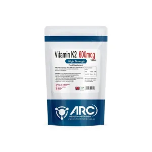 Vitamin K2 MK-7 Menaquinone 600mcg Tablets for Strong and Healthy Bones