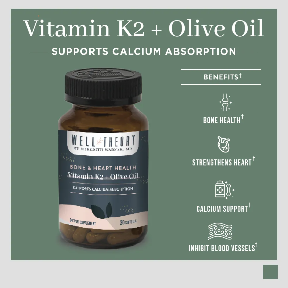 Vitamin K2   Olive Oil Softgels – Bone & Heart Health