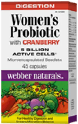 Women's Probiotic with Cranberry, 5 billion active cells,45 capsules