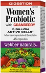Women's Probiotic with Cranberry, 5 billion active cells,45 capsules