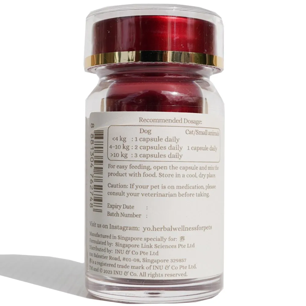 Yo Organic Cordyceps Herbal Supplements For Cats & Dogs 30c