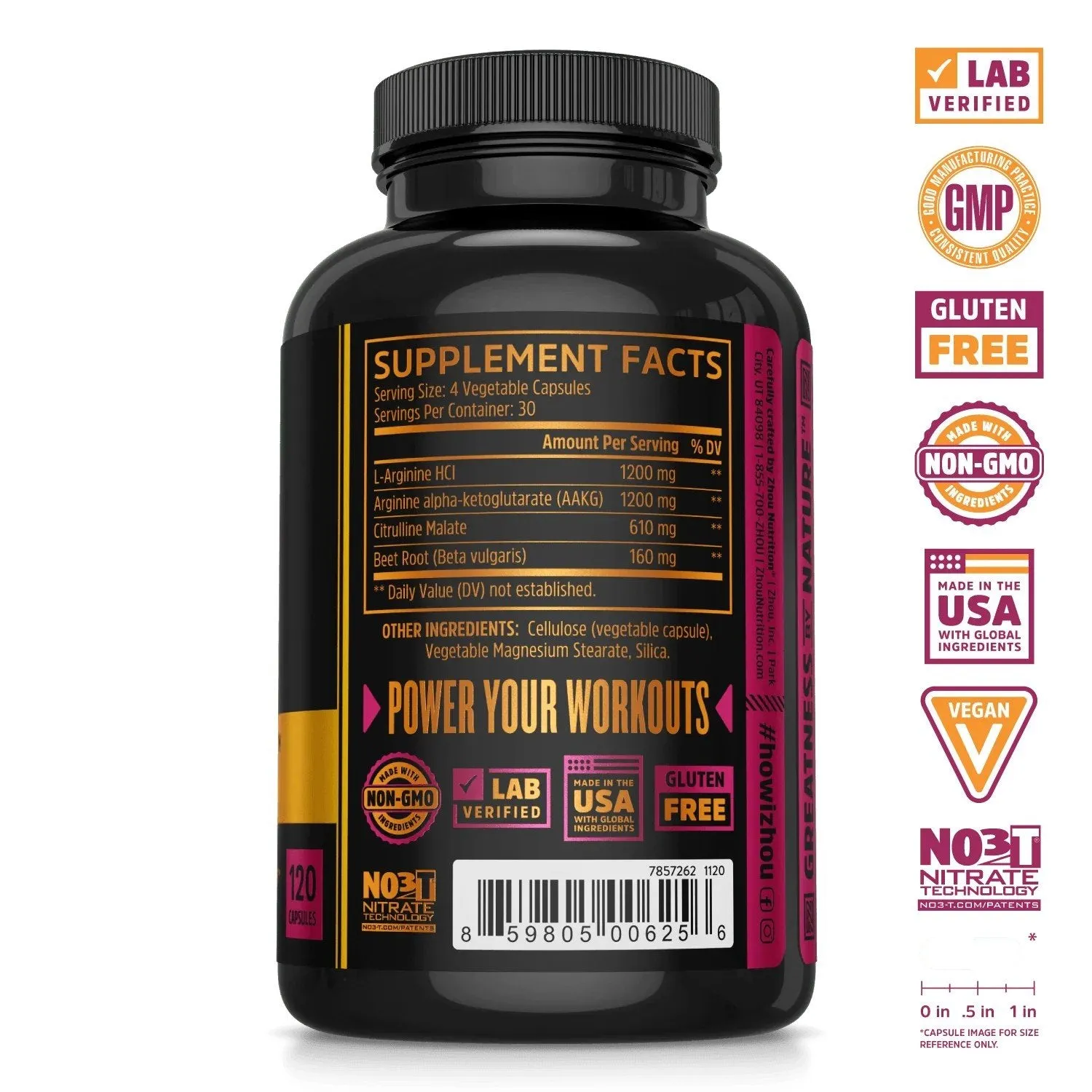Zhou Nutrition NO Pro 120 VegCap
